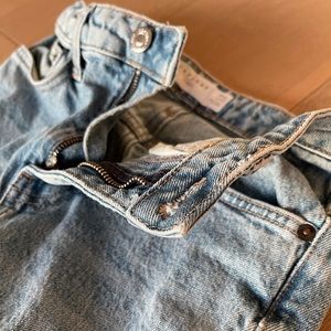 Topshop Straight Leg Blue Jeans